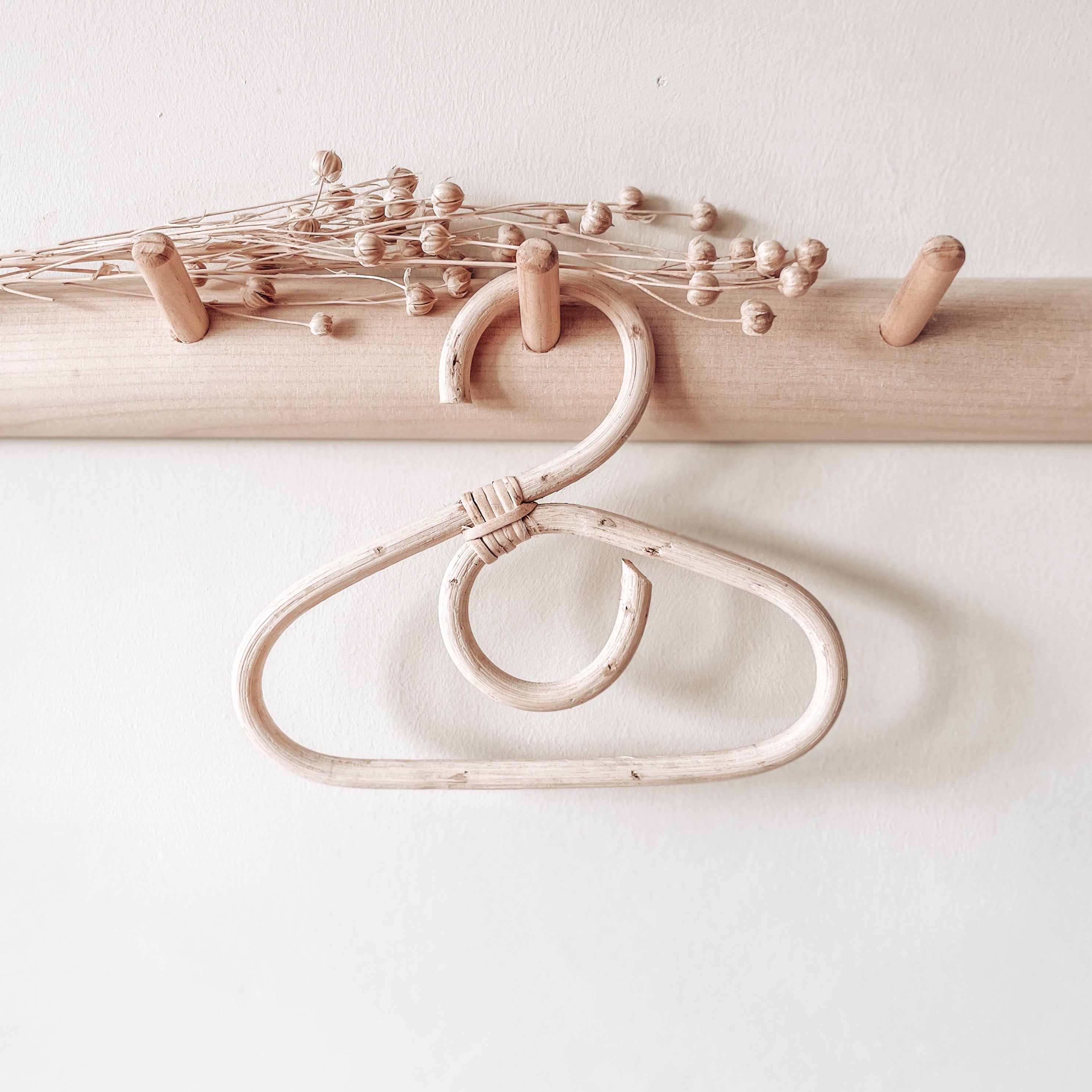 Wooden hangers for doll coat 15cm