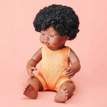 Load image into Gallery viewer, African Girl Girl Doll with Melon Romper
