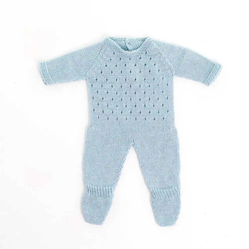 Knitted Pyjamas in Aqua Blue