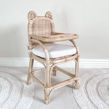 Load image into Gallery viewer, Baba Bear Doll Rattan High Chair
